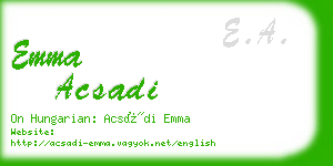 emma acsadi business card